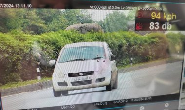 दुर्ग पुलिस के इन्टरसेप्टर व्हिकल से ओवर स्पीड का चालान शुरू हुआ