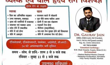 Heart Super Specialist Doctor सुप्रसिद्ध बाल एवं वयस्क ह्रदय रोग विशेषज्ञ डॉ गौरव जैन स्पंदन हॉर्ट केयर हॉस्पिटल दुर्ग